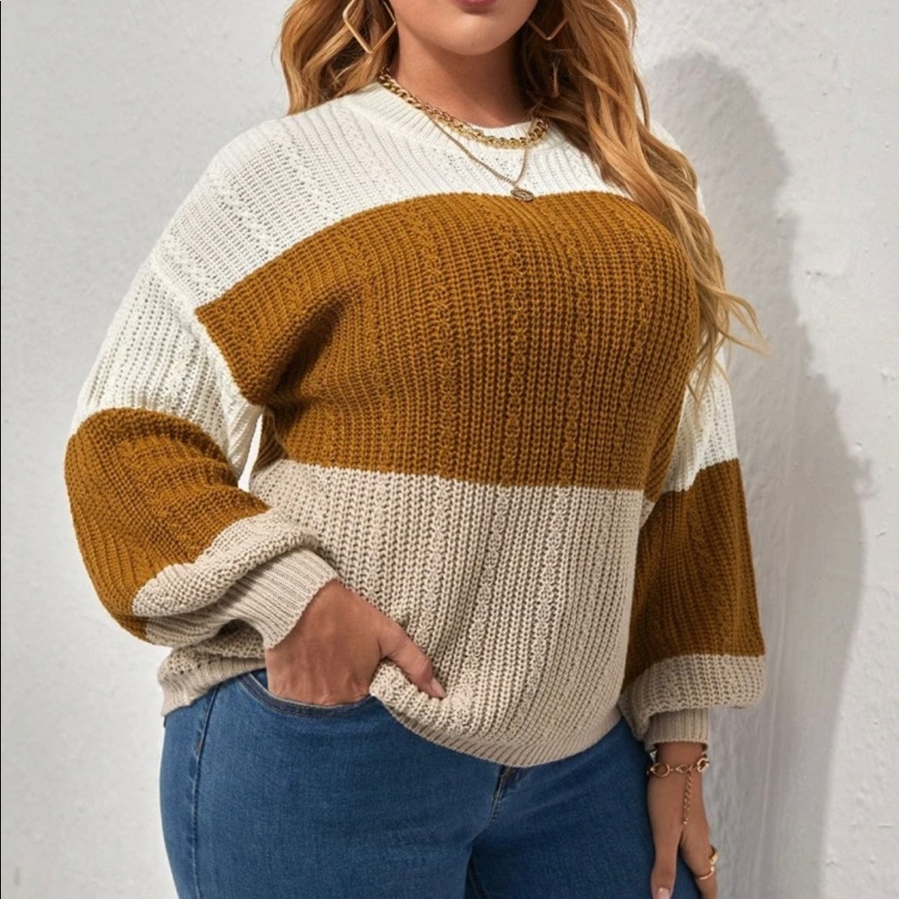 Colorblock sweater 2XL